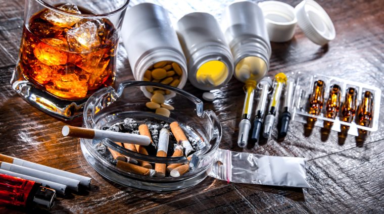 Addictive substances, including alcohol, cigarettes and drugs Addictive substances, including alcohol, cigarettes and drugs.